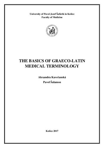 The Basics of Graeco-Latin Medical Terminology