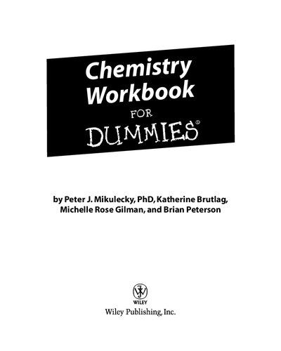 Chemistry Workbook For Dummies