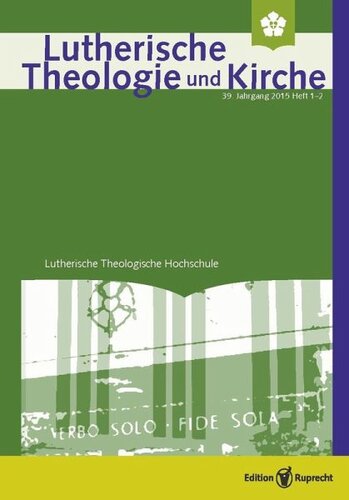 Lutherische Theologie und Kirche 1-2/2015 - Einzelkapitel: Realpräsenz (Einführung)
