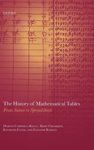 The History of Mathematical Tables: From Sumer to Spreadsheets