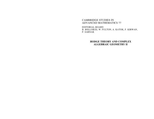 Hodge theory and complex algebraic geometry 2