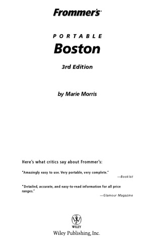 Frommer's Portable Boston  (2005) (Frommer's Portable)