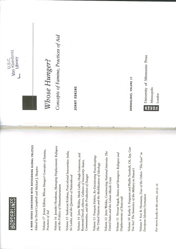 Whose Hunger?: Concepts of Famine, Practices of Aid (Borderlines series)