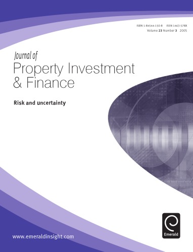 Journal of Property Investment & Finance: Risk and uncertainty