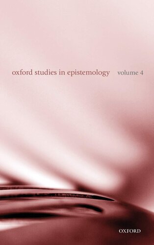 Oxford Studies in Epistemology: Volume 4