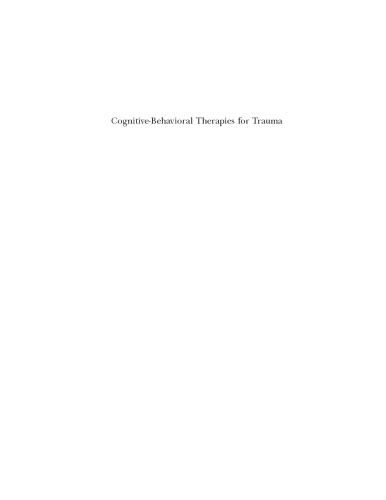 Cognitive-Behavioral Therapies for Trauma 2nd Edition