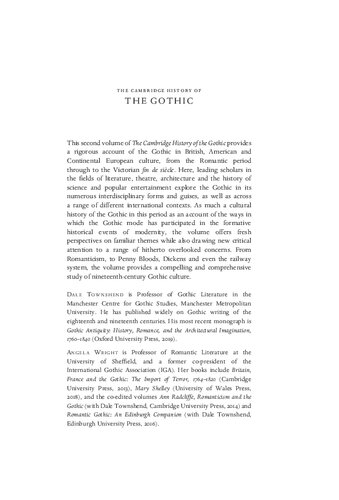 The Cambridge History of the Gothic