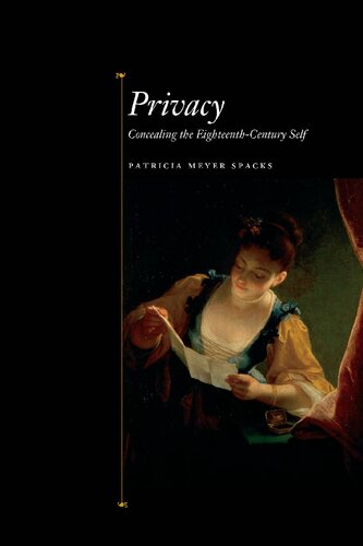Privacy: Concealing The Eighteenth-Century Self