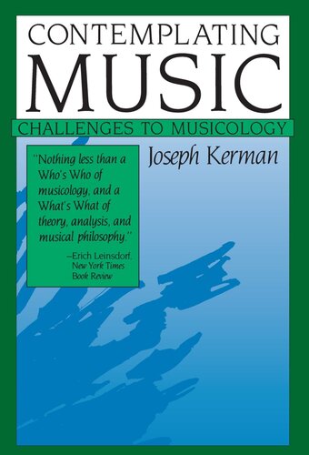 Contemplating music: challenges to musicology