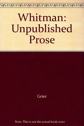Notebooks and unpublished prose manuscripts, Vol. 5