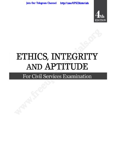 Ethics Integrity and Aptitude