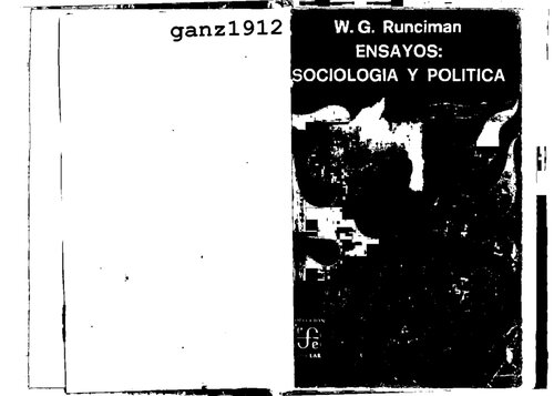 Ensayos: sociología y política