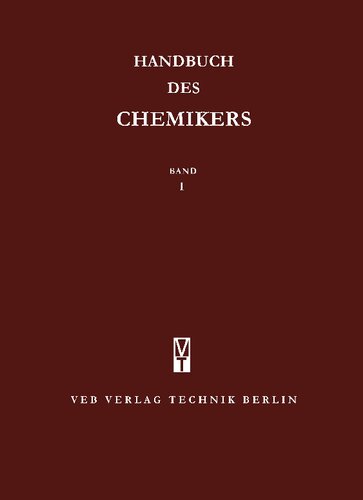 Handbuch des Chemikers - Band I