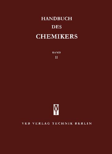 Handbuch des Chemikers - Band II