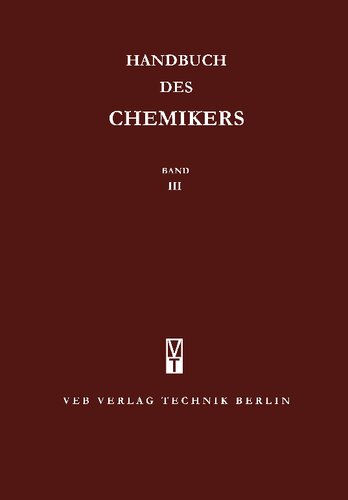 Handbuch des Chemikers - Band III