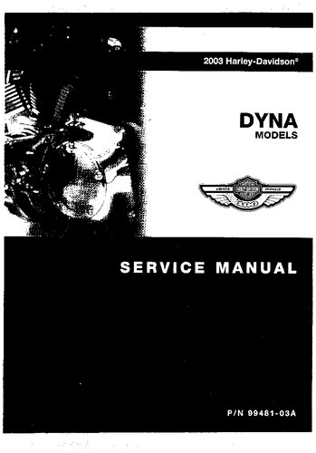 Harley-Davidson 2003 Dyna Service Manual