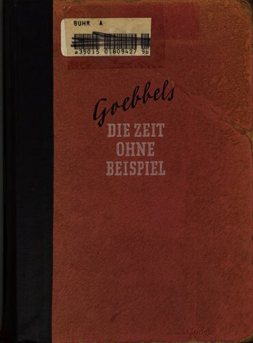 Die Zeit ohne Beispiel