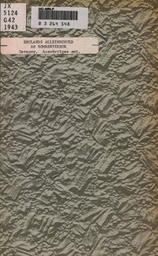 Englands Alleinschuld am Bombenterror