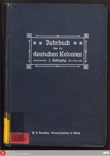 Jahrbuch über die deutschen Kolonien
