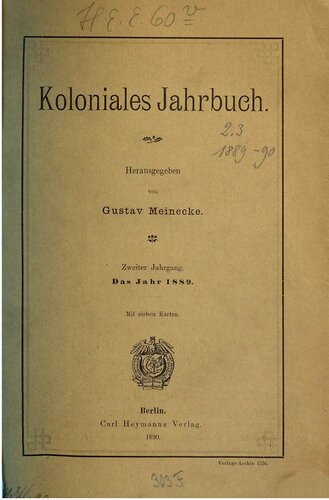 Koloniales Jahrbuch