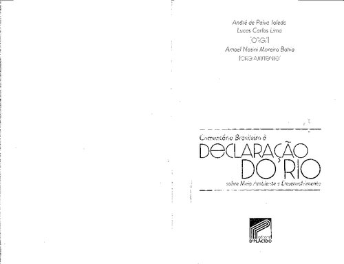 Comentário Brasileiro à Declaração do Rio sobre Meio Ambiente e Desenvolvimento