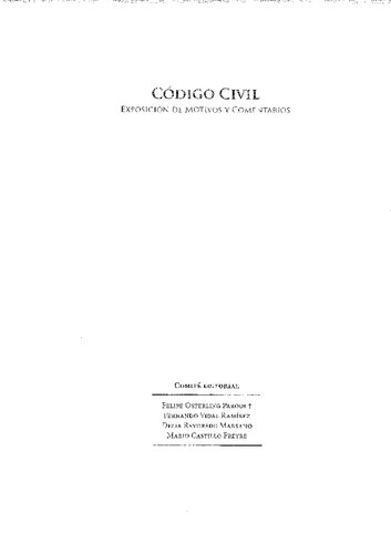 Código civil: Exposición de motivos y comentarios