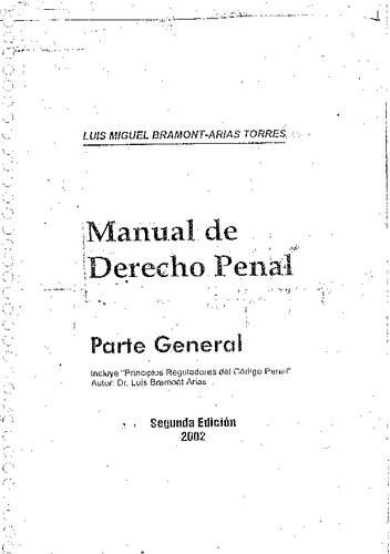 Manual de derecho penal: parte general