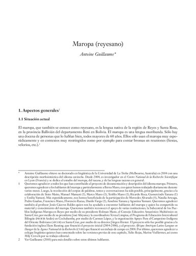 Maropa (reyesano, Takana)