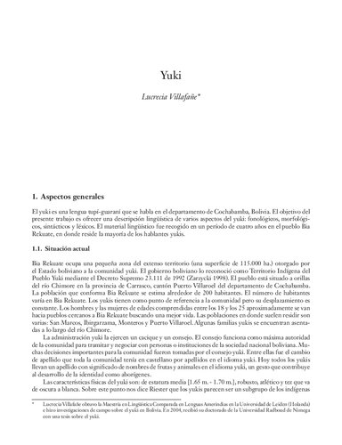 Yuki (Tupí-Guaraní)