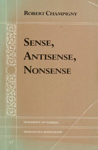 Sense, Antisense, Nonsense
