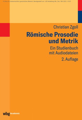 Römische Prosodie und Metrik