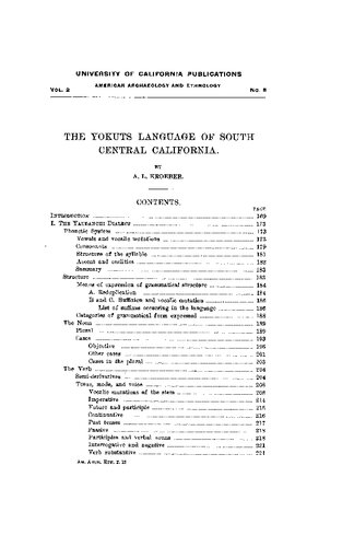 The Yokuts Language of South Central California