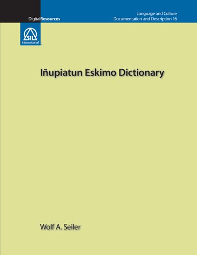 Iñupiatun Eskimo Dictionary