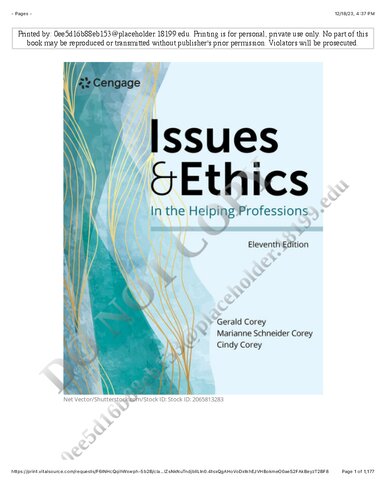 Issues & Ethics in the Helping Professions