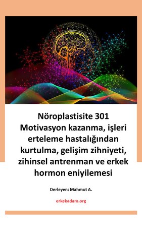 Motivasyon kazanma, işleri erteleme hastalığından kurtulma, gelişim zihniyeti, zihinsel antrenman, erkek hormon eniyilemesi ve ilişkiler