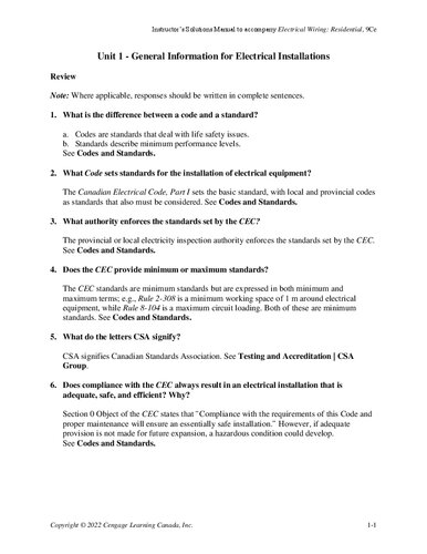 9th Solutions Electrical Wiring Residential