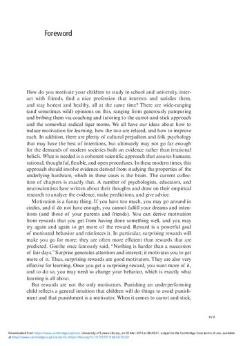 The Cambridge Handbook of Motivation and Learning