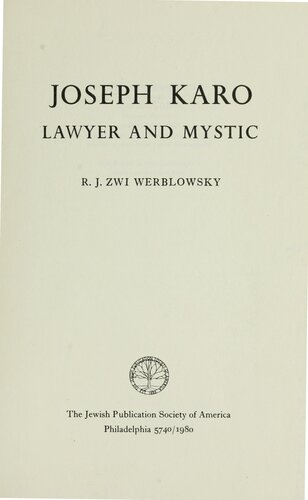 Joseph Karo - Lawyer and Mystic