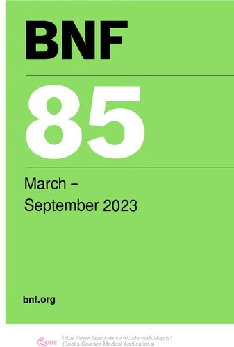 British National Formulary (BNF85): March 2023-September 2023