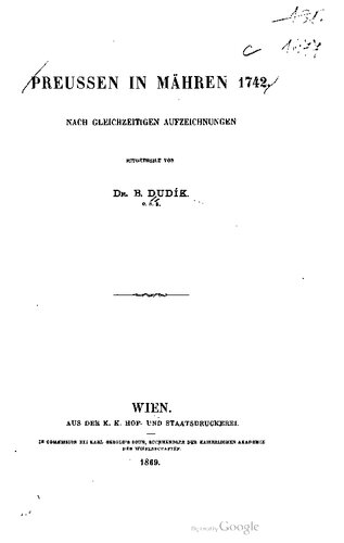 Preußen in Mähren 1742