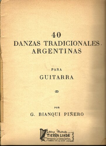 40 danzas tradicionales argentinas para guitarra