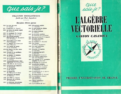 L'algèbre vectorielle