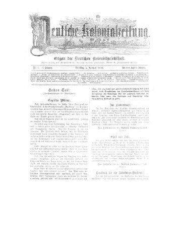 Deutsche Kolonialzeitung. Organ der Deutschen Kolonialgesellschaft