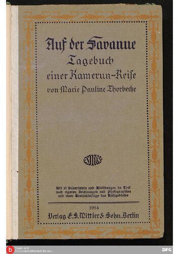 Auf der Savanne : Tagebuch einer Kamerun-Reise