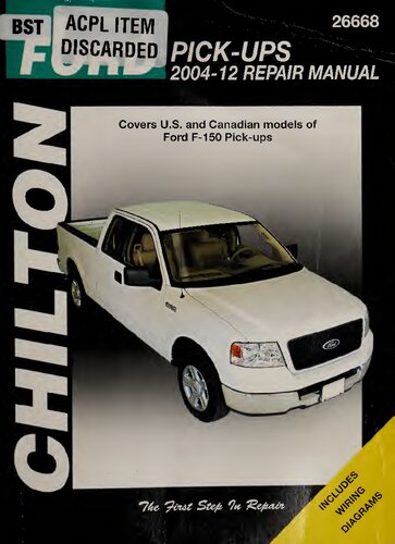 Chilton's Ford Pick-Ups 2004-12 Repair Manual