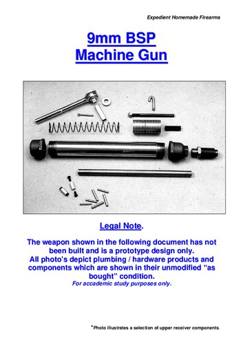 Expedient Homemade Firearms: The 9mm BSP Sub-Machine Gun