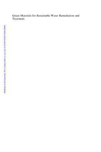 Green Materials for Sustainable Water Remediation and Treatment