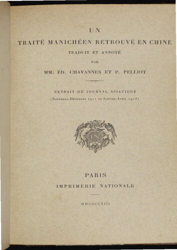 Un traité manichéen retrouvé en Chine