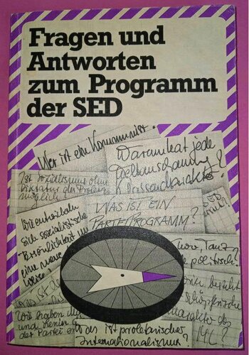 Fragen und Antworten zum Programm der SED. Studienjahr der FDJ
