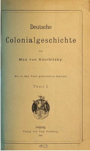 Deutsche Colonialgeschichte [Kolonialgeschichte]